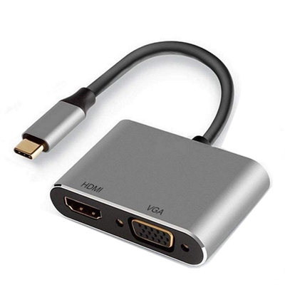 Ewent Ew9700 Adap Usb C Doble Pant Hdmi Y Vga